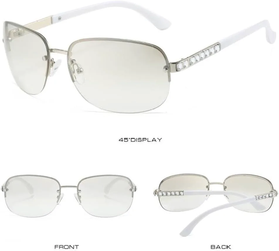 

Модные солнцезащитные очки для женщин и мужчин, прямоугольные линзы с градиентом, оправа в виде бриллиантов, винтажный стиль, защита от ультрафиолета UV400 MTZJH, C3