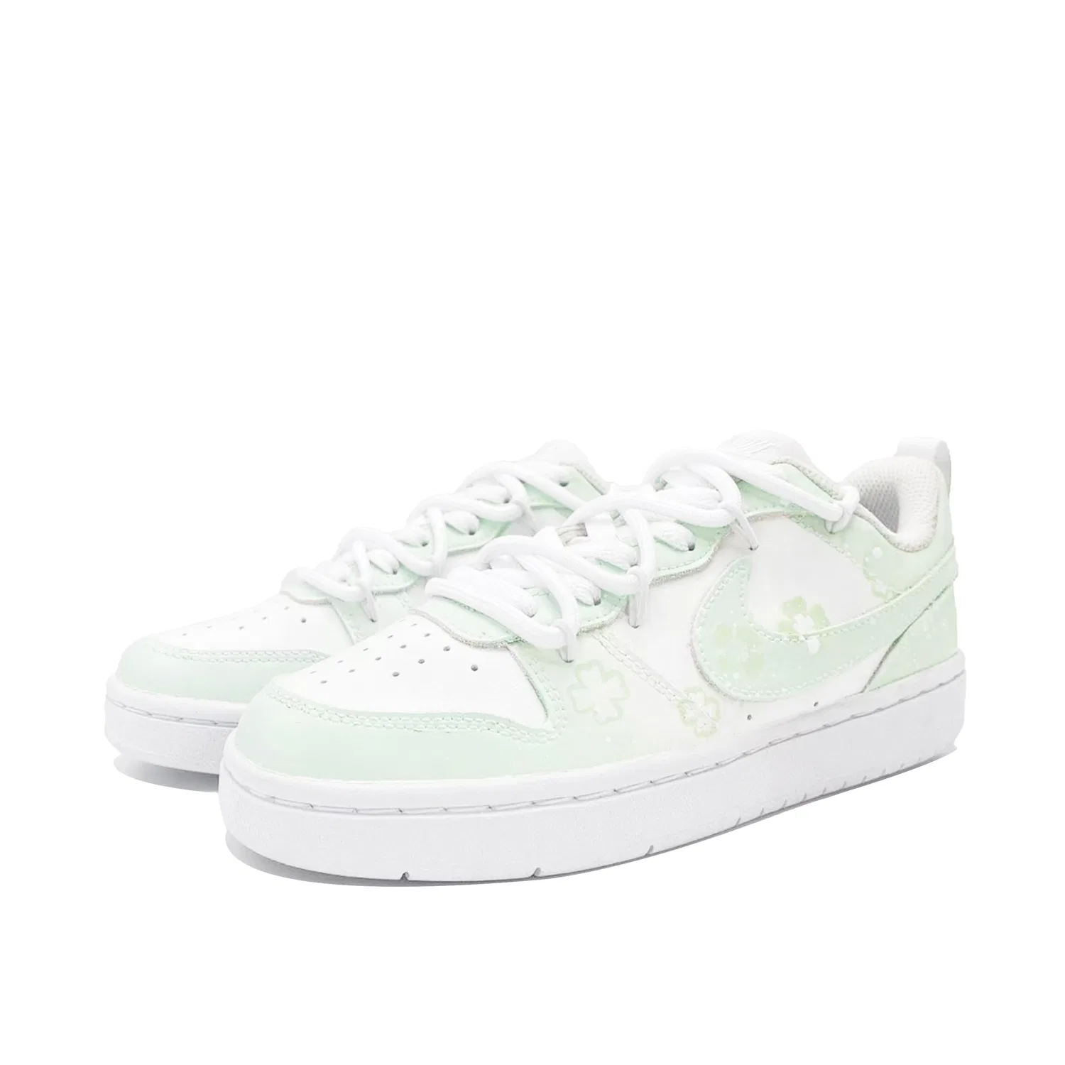 Кроссовки для скейтбординга Nike Court Borough Lime Four Leaf Green White — фото 4
