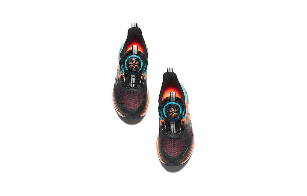 Детские кроссовки PS Low-top Black / Zhu Yueqing / Zhu Persimmon Orange Anta Kids, черный — фото 4