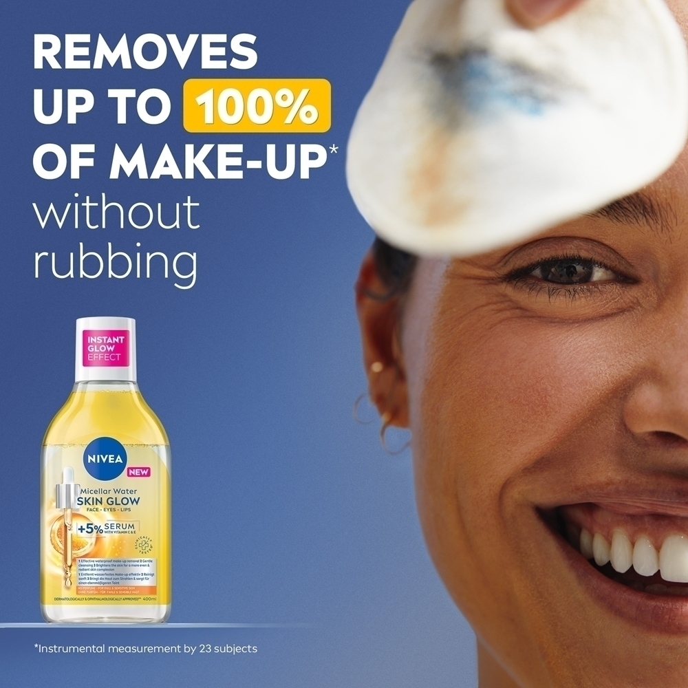 Мицеллярная вода Nivea — Мицеллярная очищающая для сияния кожи с эффектом осветления, 400 мл — фото 3