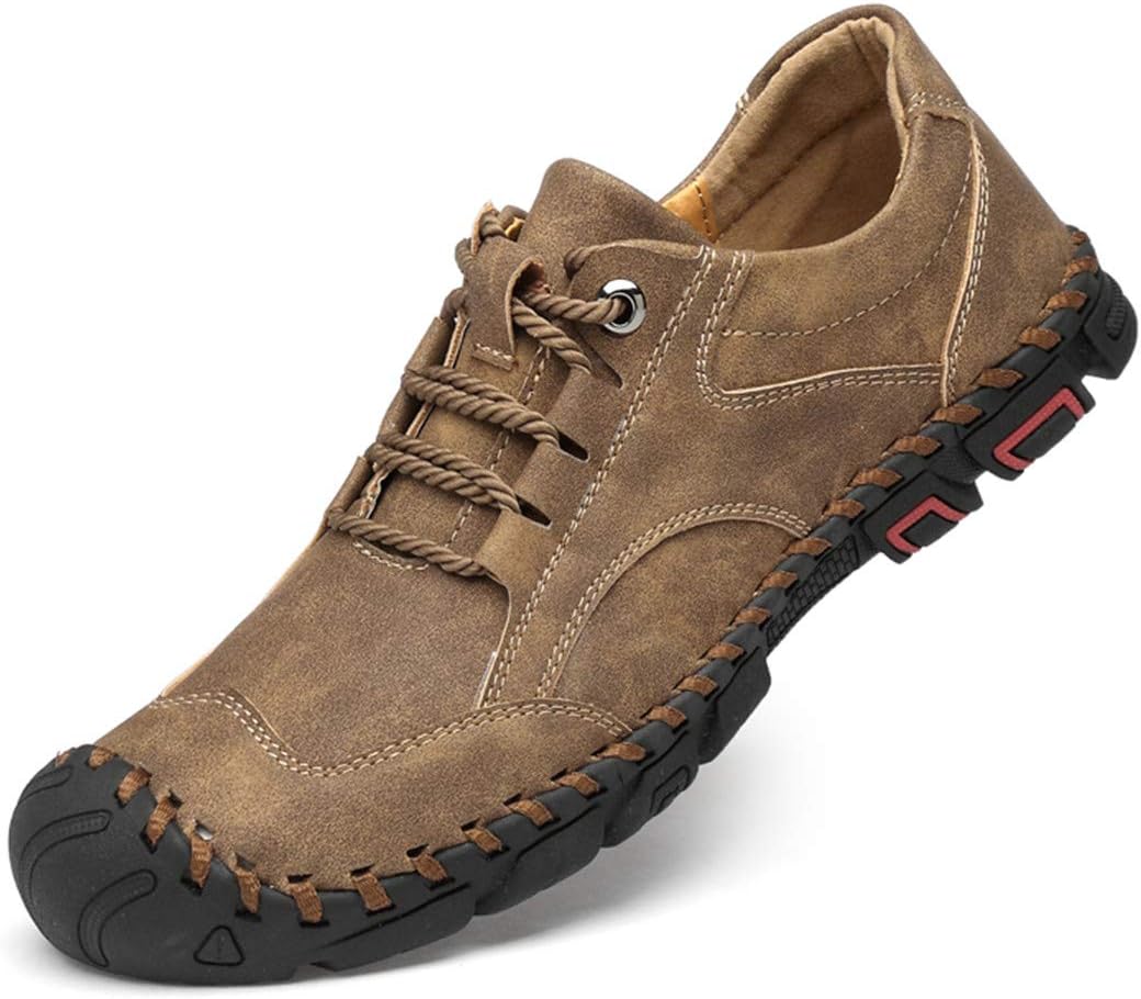 

Мужские повседневные кожаные мокасины ChicWind с шнуровкой, комфортные мягкие мокасины для вождения, хаки
