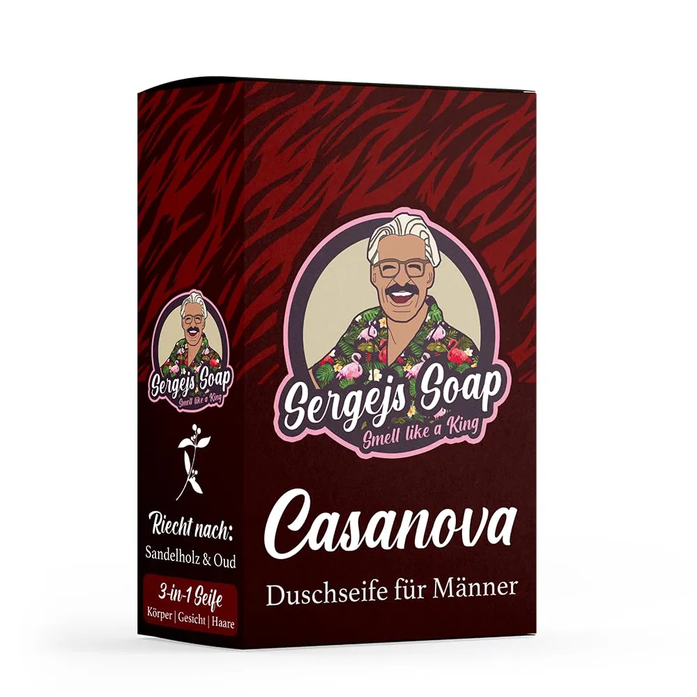 Твердое мыло Casanova 3 в 1 с ароматом сандала Sergejs Soap