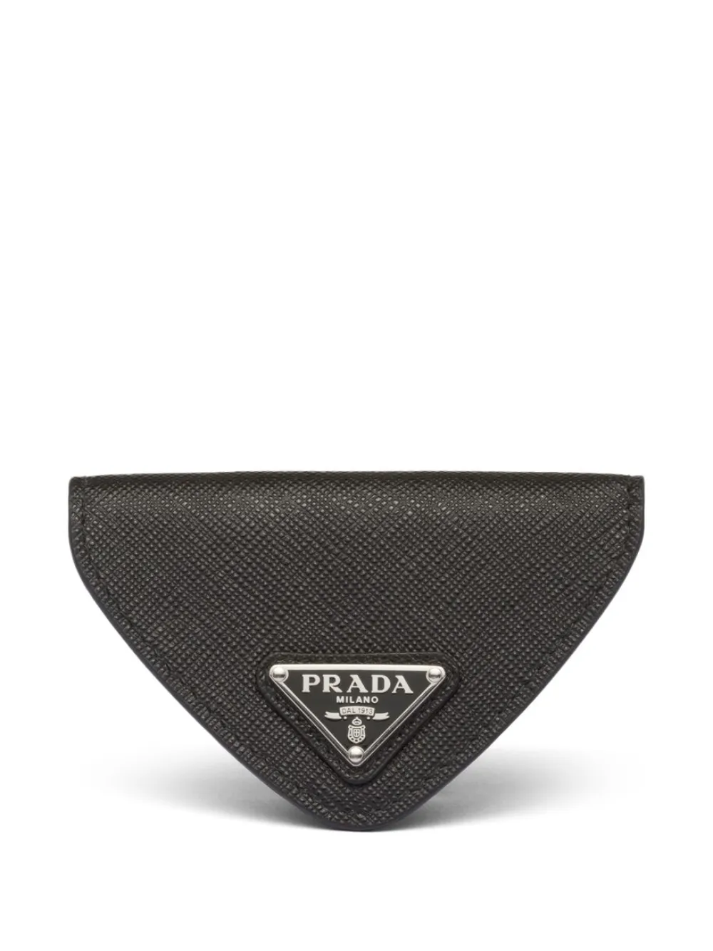 

Кошелек для монет из сафьяновой кожи с логотипом Prada, черный