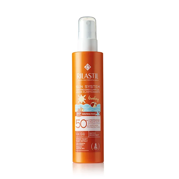 

Детский фотозащитный спрей Sun System 50+ Baby Transparente Rilastil, 200 ml
