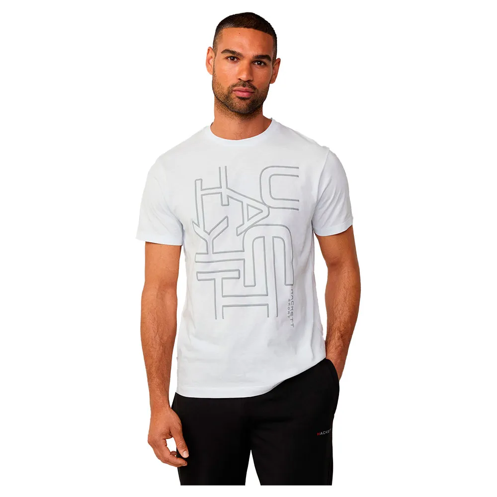 

Футболка с коротким рукавом Hackett Laser Graphic, белый