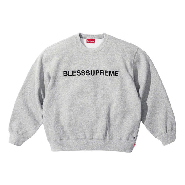 

Свитер x bless fw23 week12 crewneck logo sweater 'grey' Supreme, серый