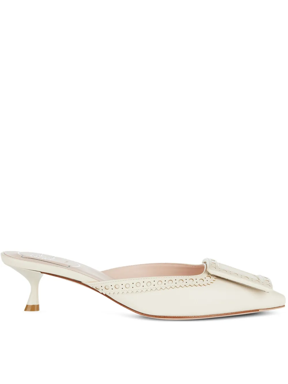 45-миллиметровые мюли Viv' in The City с декоративными пряжками Roger Vivier, нейтральный