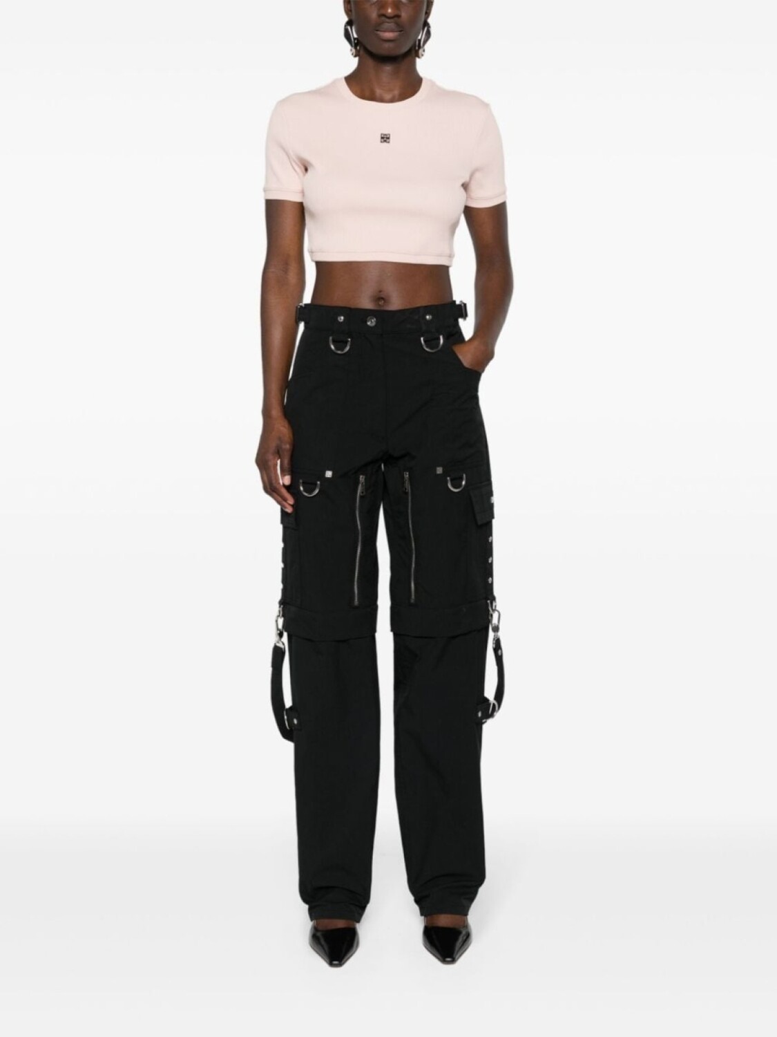 

Givenchy брюки карго с завышенной талией, черный