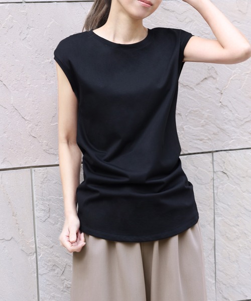 

Футболка с круглым вырезом и французскими рукавами Flolia, черный