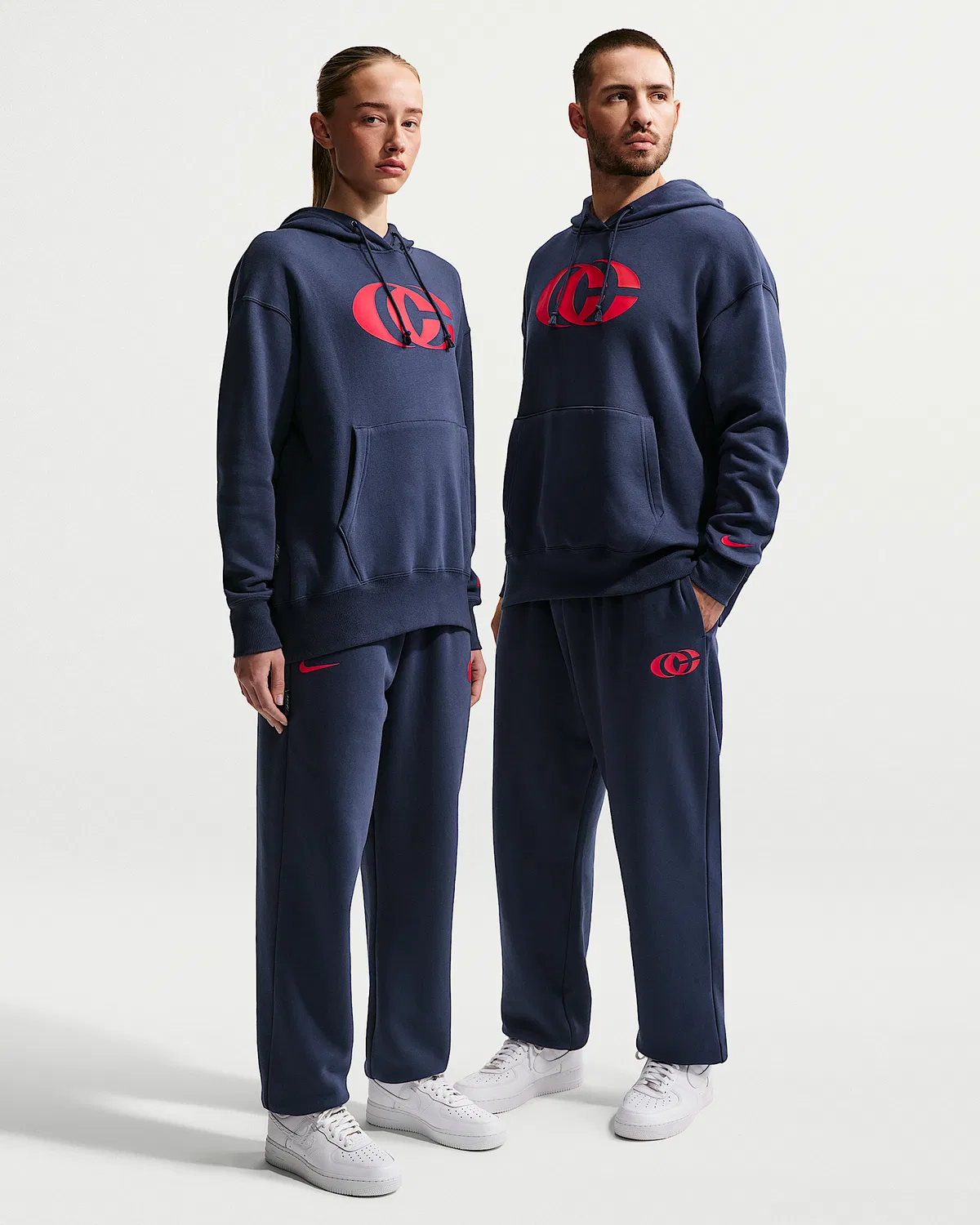 Nike Basketball Phoenix Fleece Pants Caitlin Clark, Midnight Navy/University Red/University Red