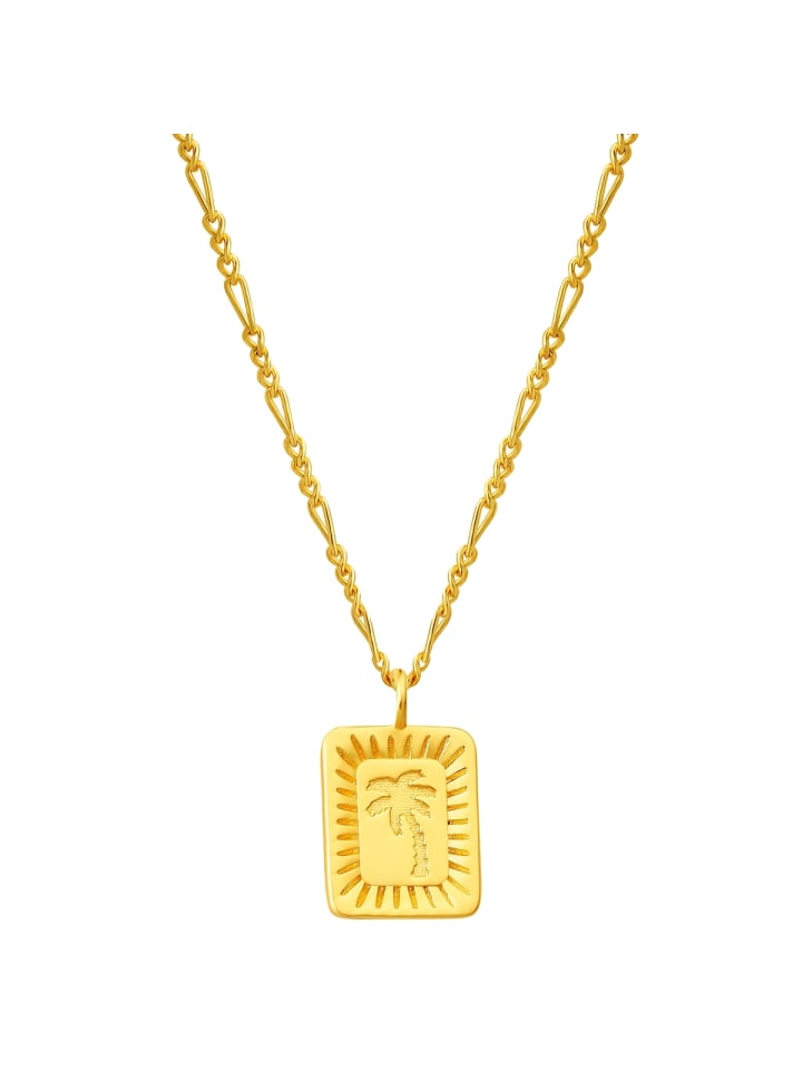 

Glanzstücke München Колье с изображением пальмы из стерлингового серебра с желтым золотом