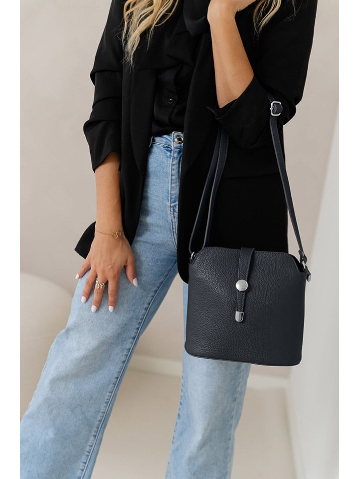 

Lia Biassoni Кожаная сумка через плечо черного цвета - (Ш)24 x (В)22 x (Г)10 см