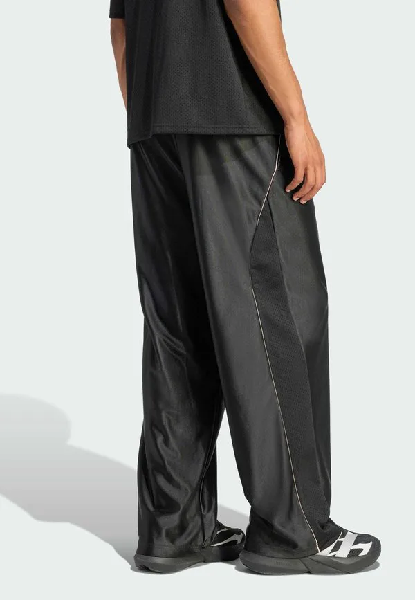 Блестящие спортивные штаны для стадиона Adidas Sportswear, Black Crystal Linen Off White — фото 2