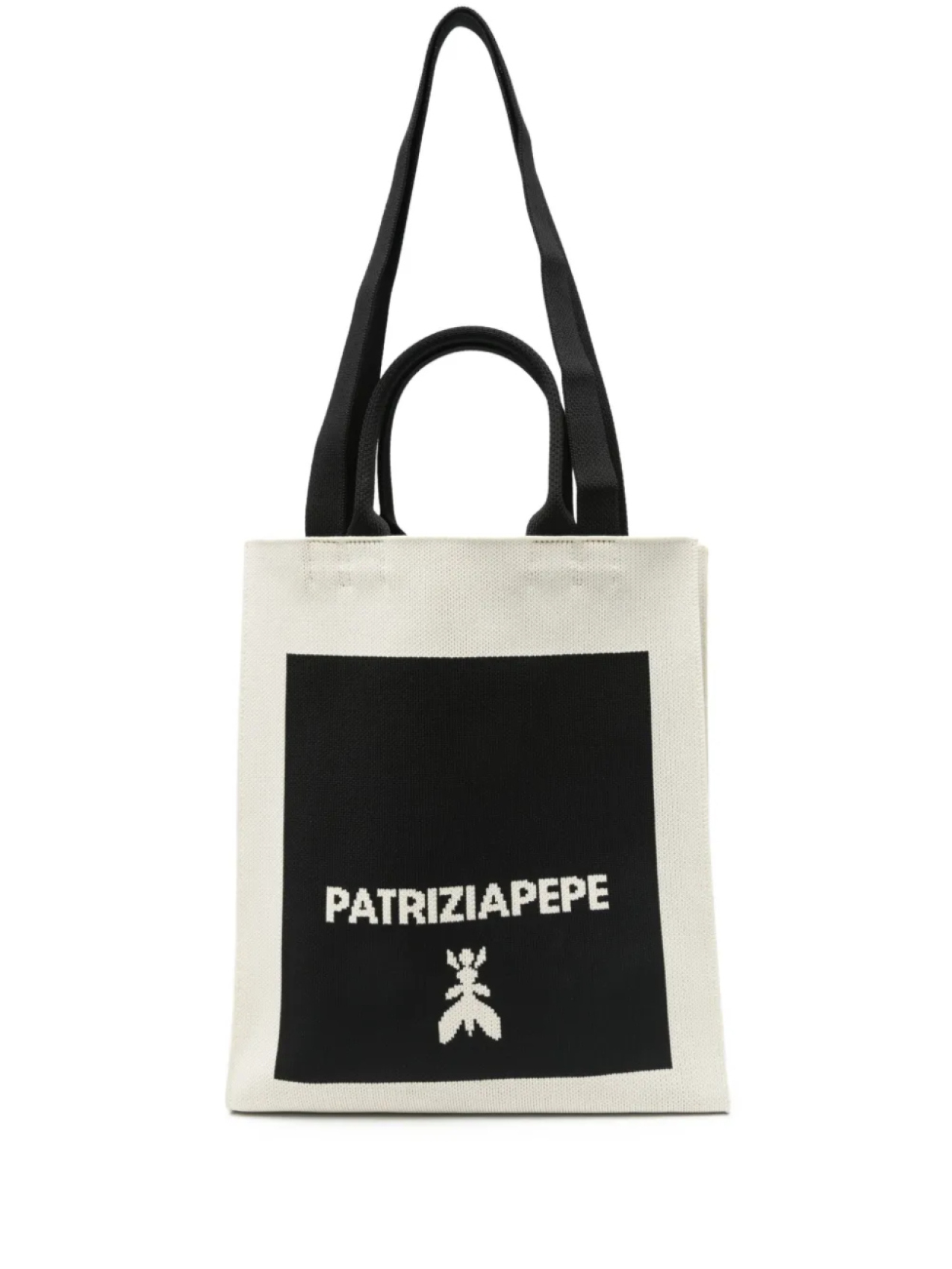 

Жаккардовая сумка-тоут Patrizia Pepe с узором, нейтральный