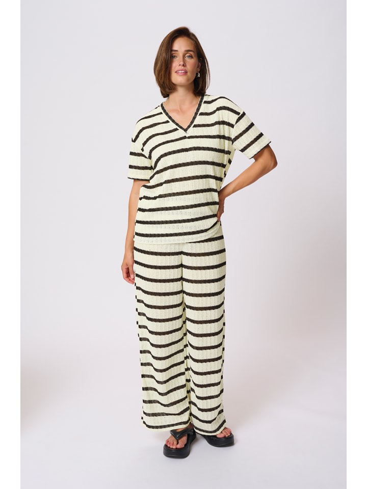 

Kaffe Вязаная футболка кремового цвета, Бежевый, Kaffe Вязаная футболка кремового цвета