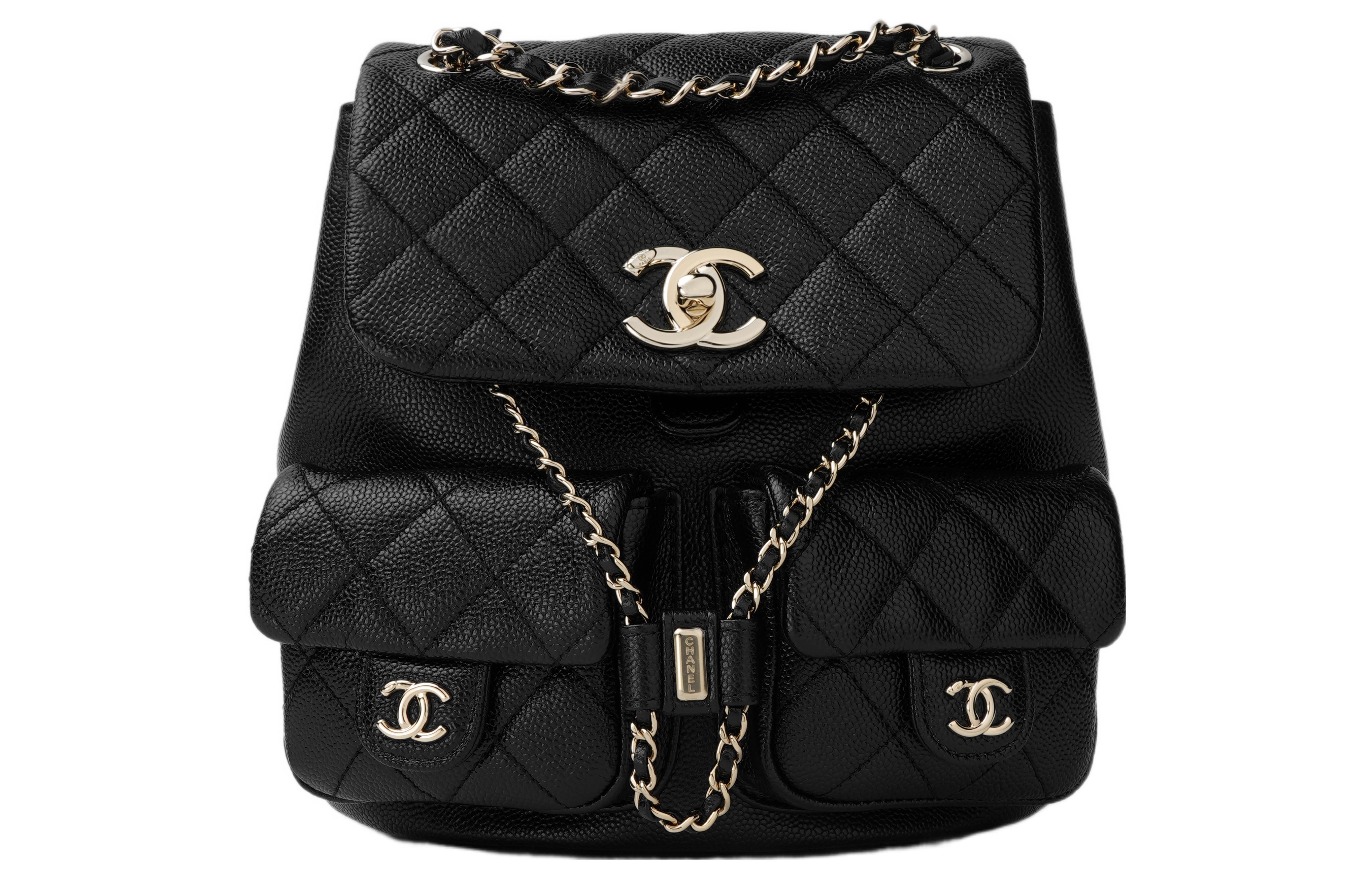 

CHANEL Рюкзак Duma Litchi Grain из коровьей кожи среднего размера унисекс, черный
