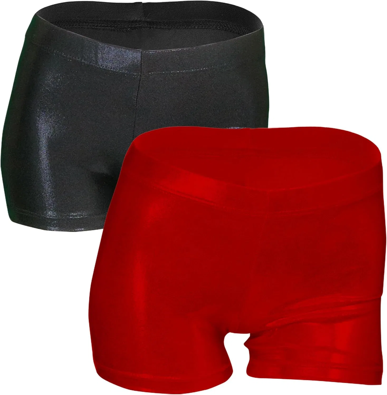 Детские шорты для гимнастики LUOUSE, 2 шт, Black and Red