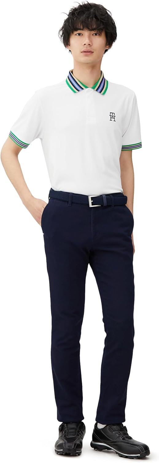 Мужская классическая многослойная поло-рубашка Tommy Hilfiger для гольфа с коротким рукавом Tommy Hilfiger Golf, белый — фото 3