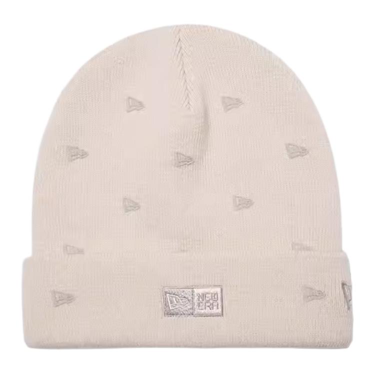 

New Era Акриловая вязаная шапка унисекс бежевая, Beige