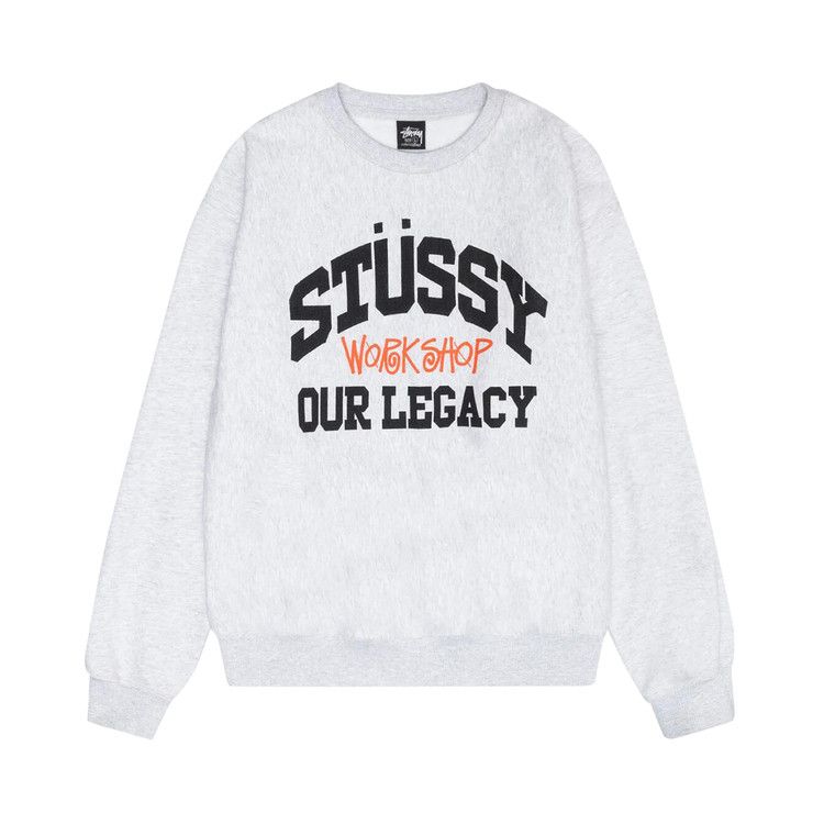 

Свитер Stussy x Our Legacy x Our Legacy Work Shop Collegiate Pigment Dyed Crew, Ash Heather