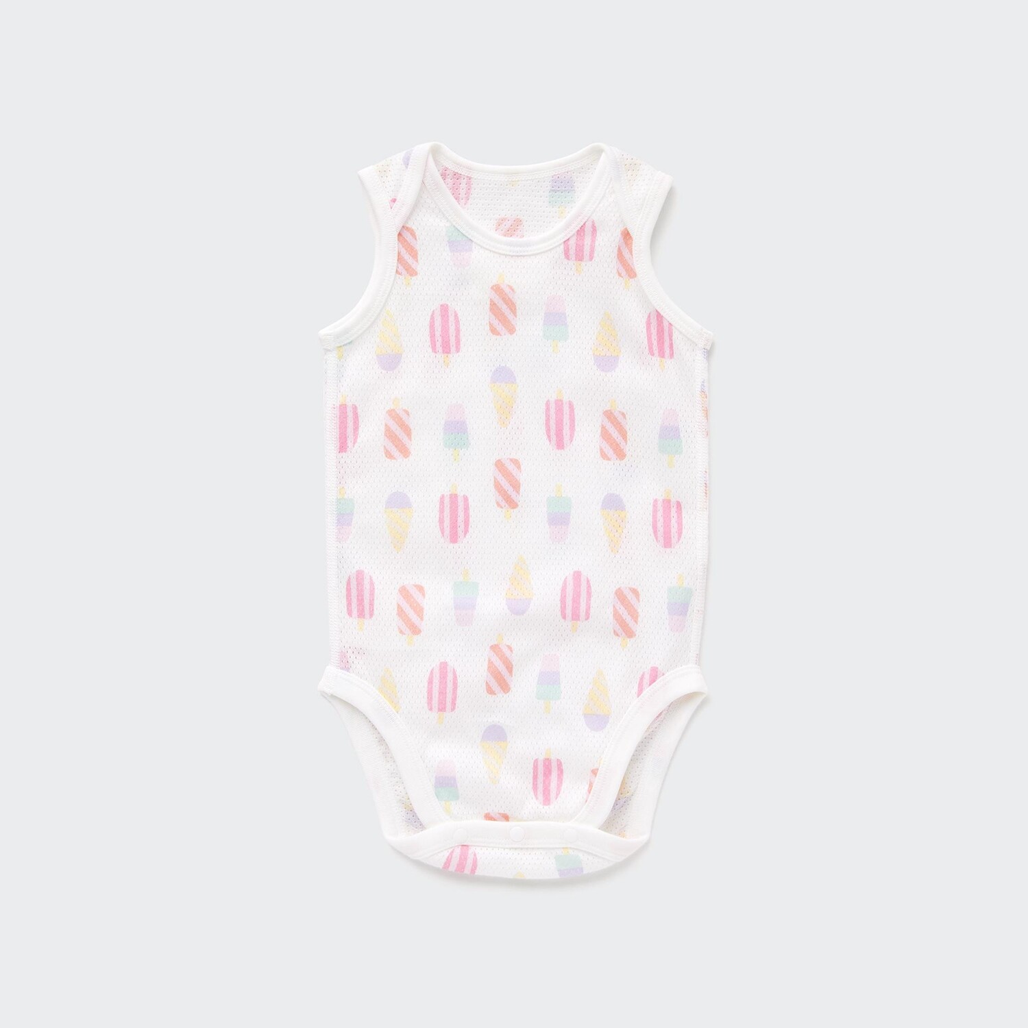 

Боди UNIQLO Joy of Print из хлопковой сетки с принтом, фиолетовый