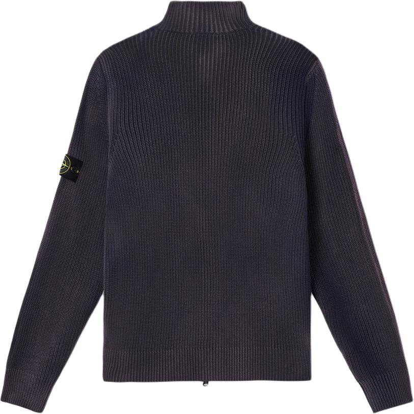 Ребристый кардиган на молнии Stone Island, фиолетовый — фото 3