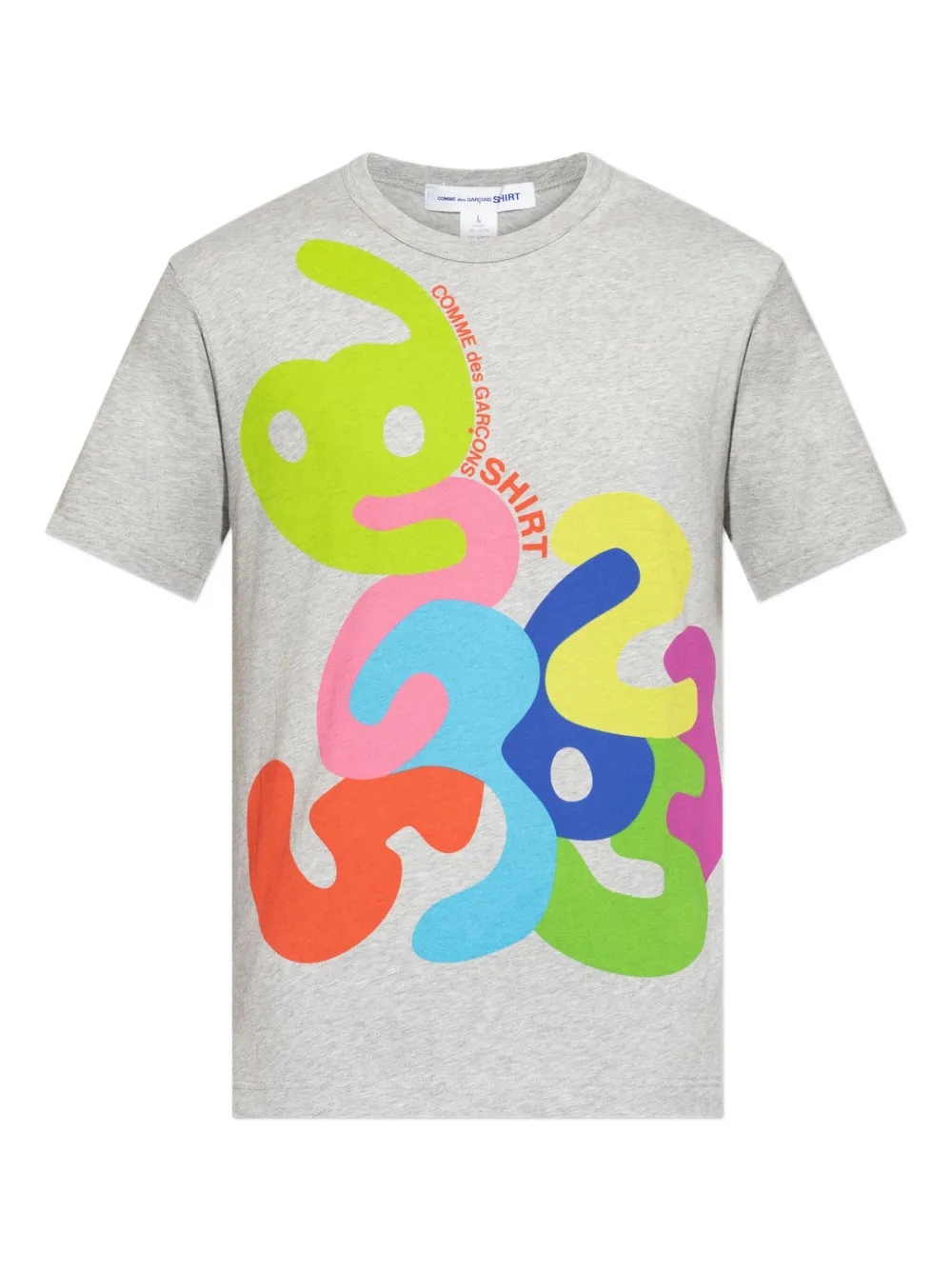 

Футболка с абстрактным принтом Comme Des Garçons Shirt, серый
