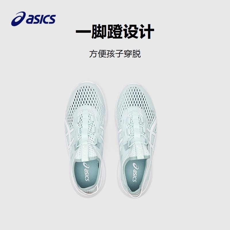 ASICS Низкие детские беговые кроссовки Green для подростков — фото 3