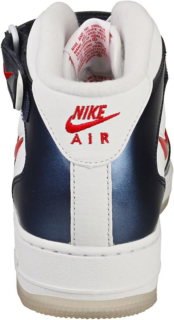 Мужские кроссовки Nike Air Force 1 Mid Qs, белый/синий — фото 4