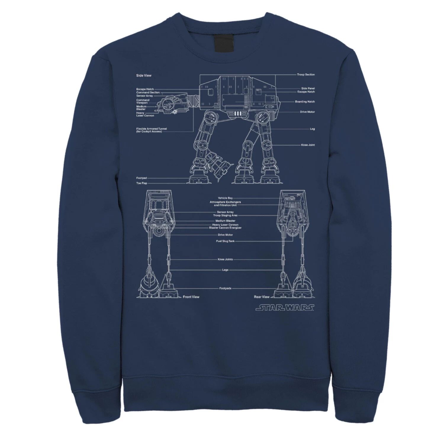 

Мужская толстовка AT-AT Schematics Star Wars