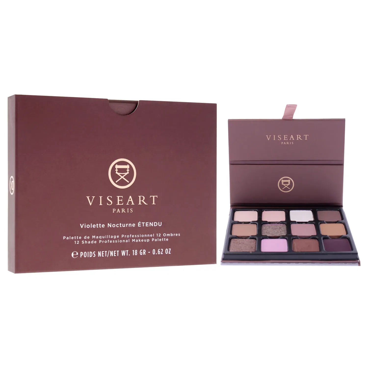 Палитра теней для век Visepro из 12 оттенков - Violette Nocturne от Viseart Paris для женщин - 0,62 унции (28 г) теней для век — фото 3