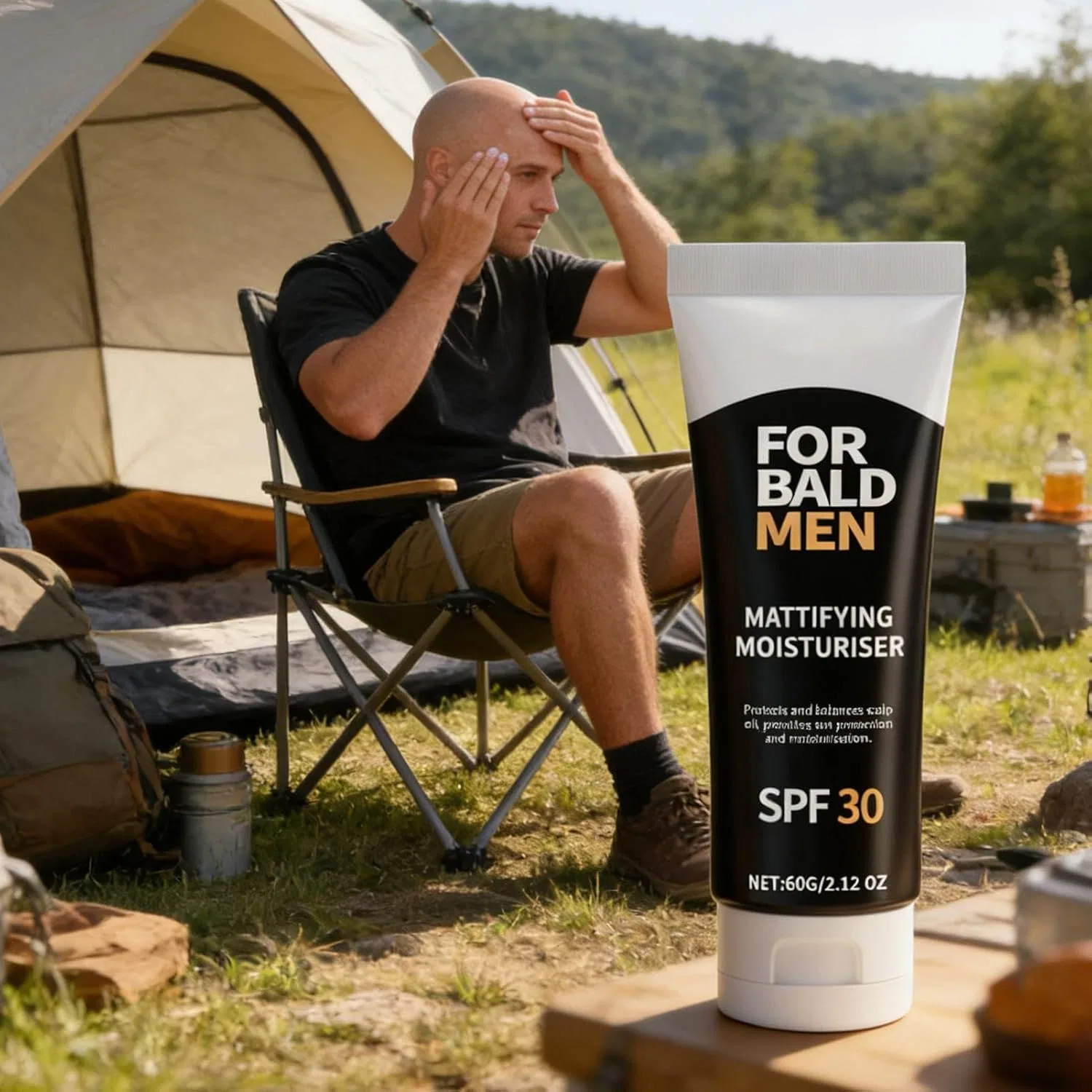 Матирующий увлажняющий гель для лысой кожи головы с SPF 30 Generisch — фото 2