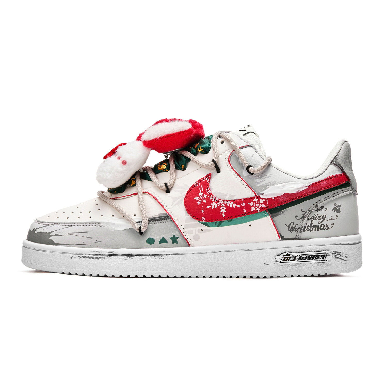 

Court Vision 1 Dear Snowflake Abrasion Resistant низкие скейтборд кроссовки мужские Greige Nike, Snow Flurry Flower