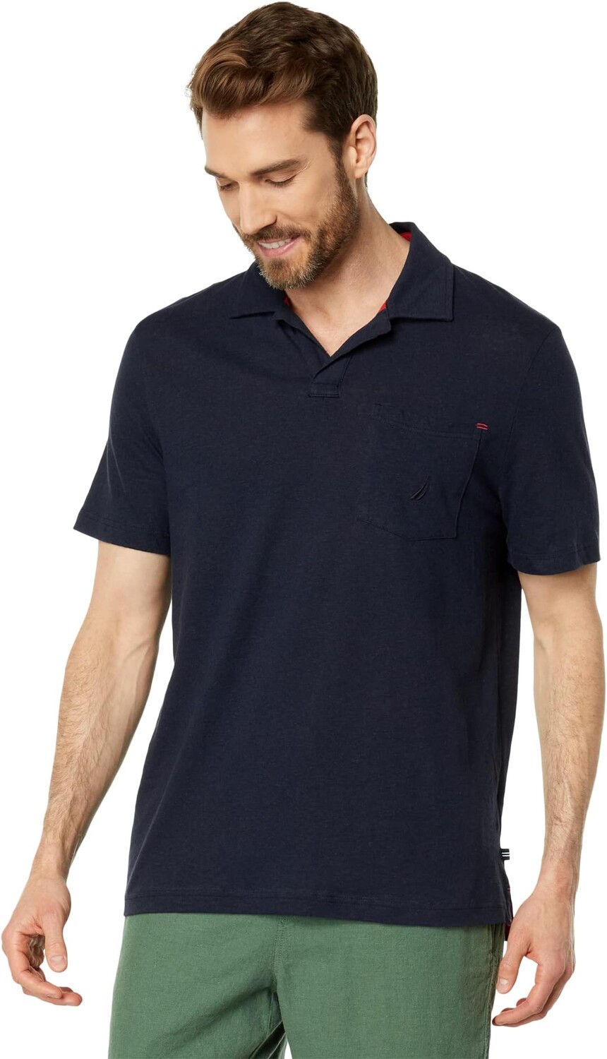 

Рубашка-поло Sustainably Crafted Classic Fit Polo Nautica, темно-синий