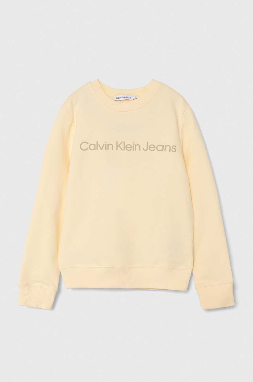 

Хлопковая толстовка Calvin Klein Jeans для мальчика/девочки, желтый