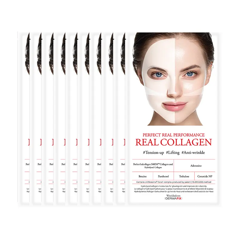 

DERMAFIX Новая коллагеновая маска для лица с яичным белком против морщин, подтягивающая, увлажняющая, освежающая, восстанавливающая