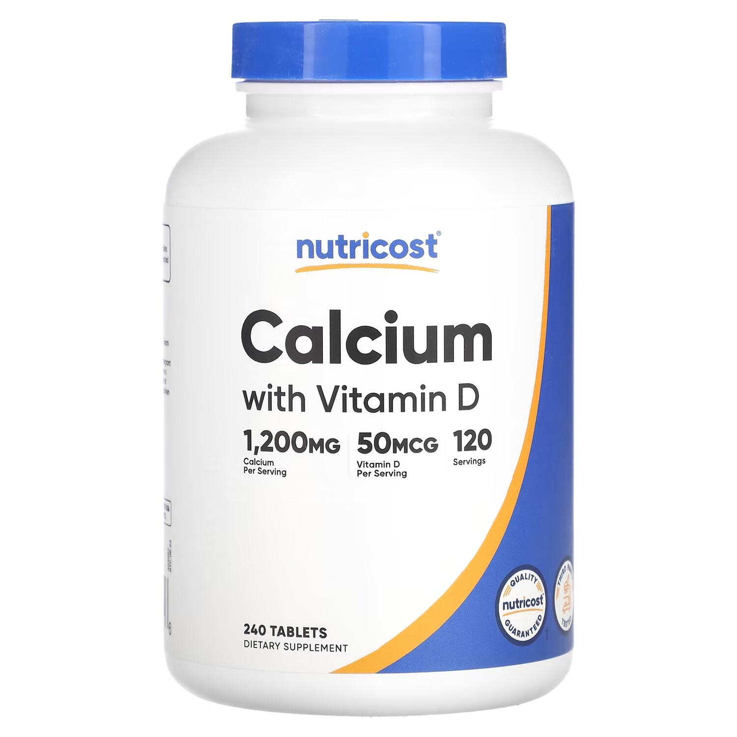 

Кальций Nutricost с витамином D, 240 таблеток