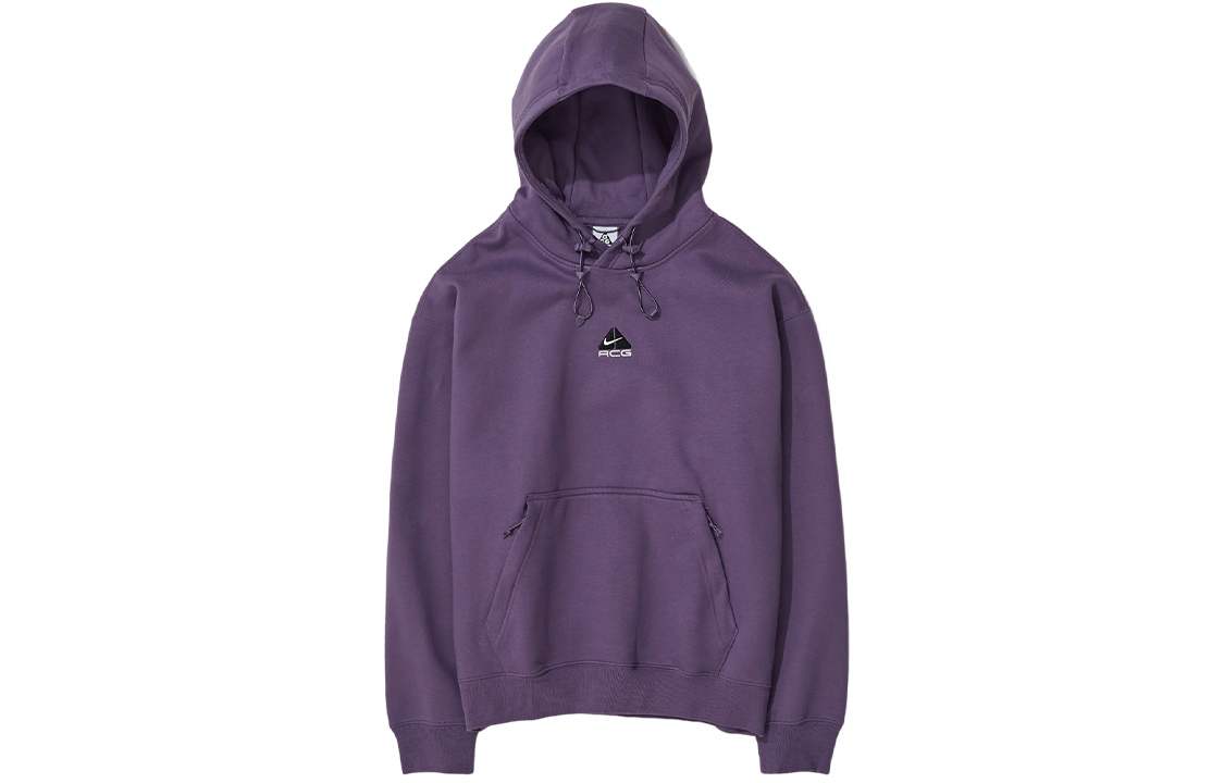 Nike Толстовка ACG THERMA FIT унисекс, серая с фиолетовыми элементами — фото 3