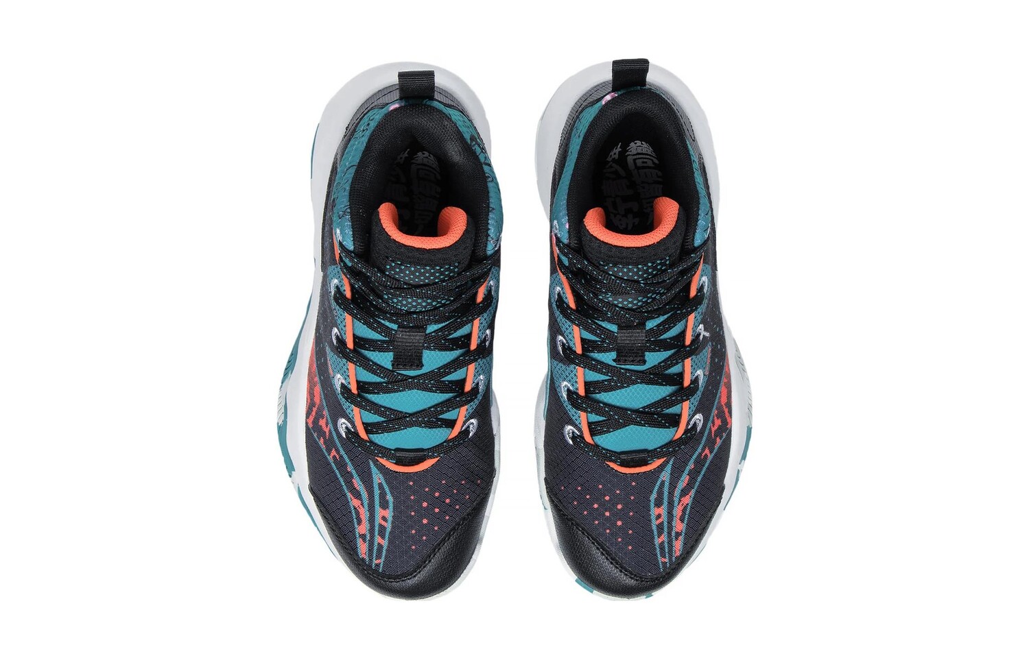 Баскетбольные кроссовки Pioneer Force PRIMARY 3.0 для детей GS Mid-top черные/зеленые Lining Young — фото 4