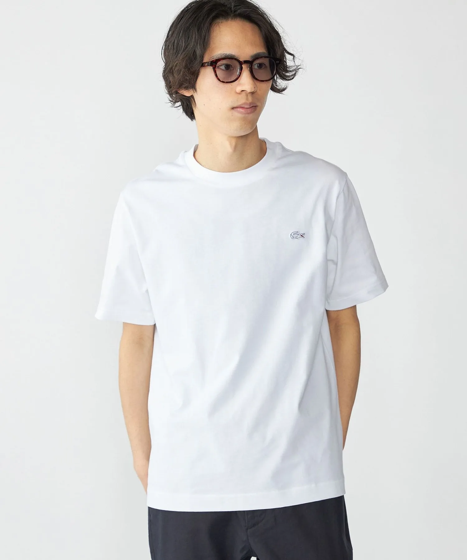 Мужская футболка Lacoste Outline Clock TH5582-99 белая