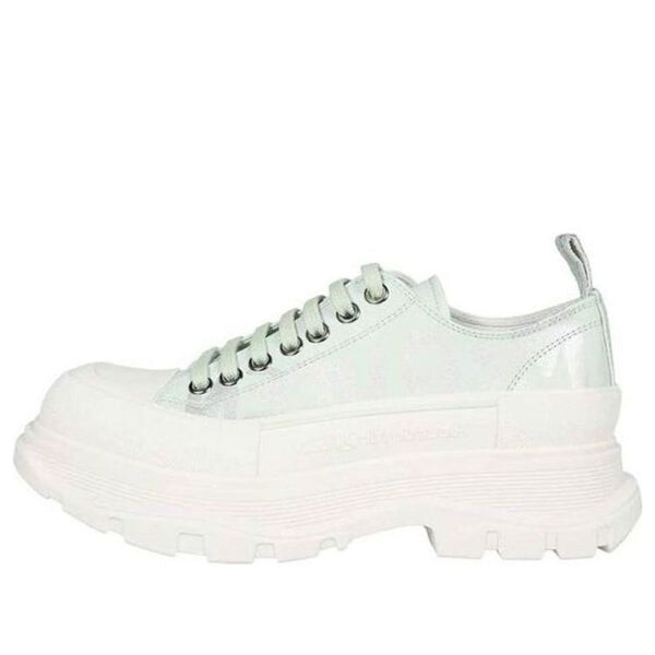 

Кроссовки tread slick leather sneakers 'green white' Alexander Mcqueen, белый