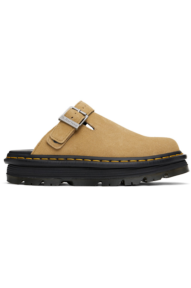 

Zebzag замшевые слипоны на платформе Dr. Martens, цвет savannah tan