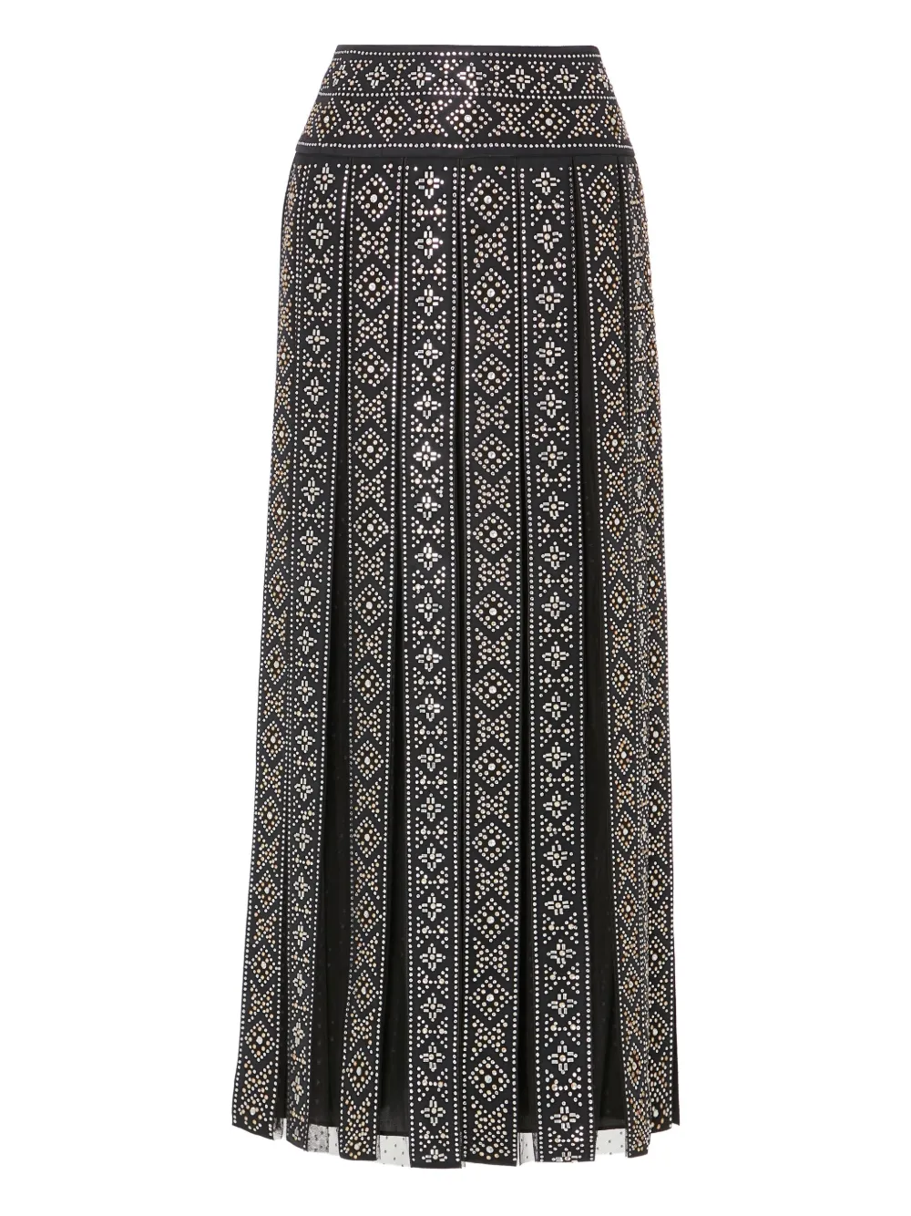 

Плиссированная миди-юбка Temperley London, черный