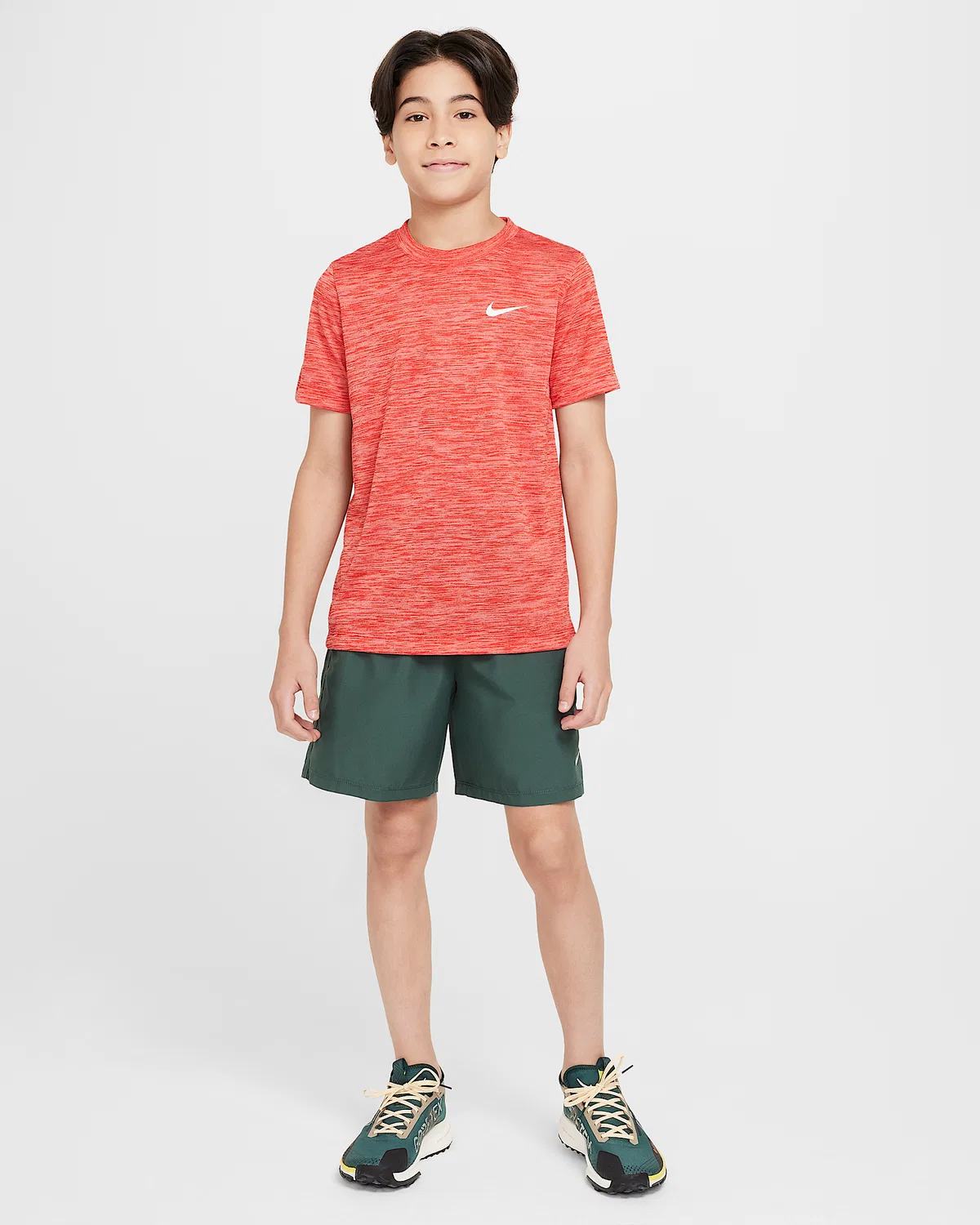 Детская футболка Nike Legend Dri-FIT для тренировок, University Red/Pure/Heather — фото 4
