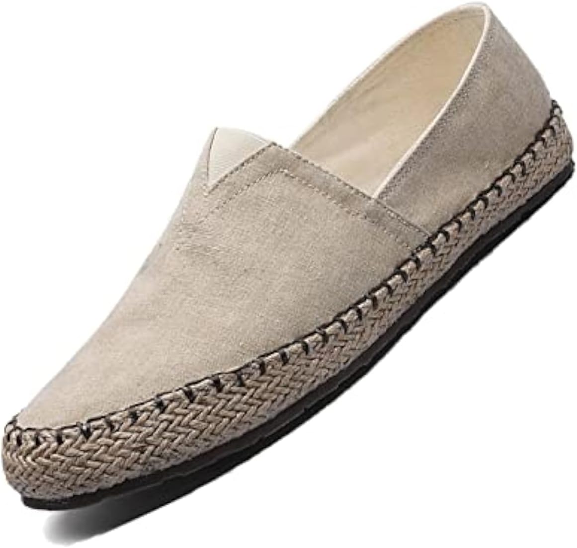 

Мужские эспадрильи-лосьоны на шнуровке из холщовой ткани, простые повседневные кроссовки-мокасины, лодочные туфли, удобные дышащие балетки, обувь для вождения Dirrabra, бежевый