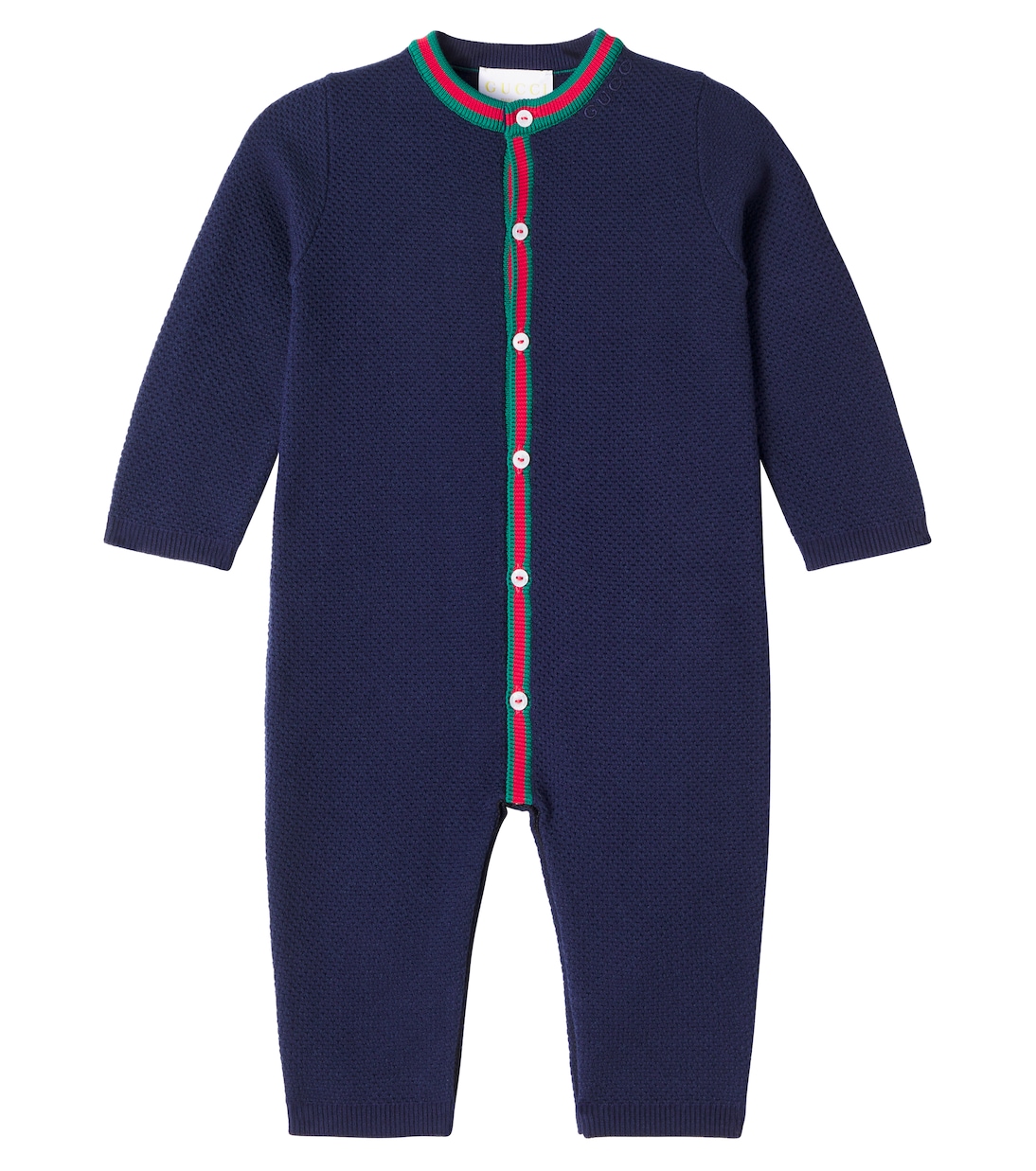 

Детский боди из хлопковой смеси Baby Web Stripe Gucci Kids, Oltremare/Green/Red