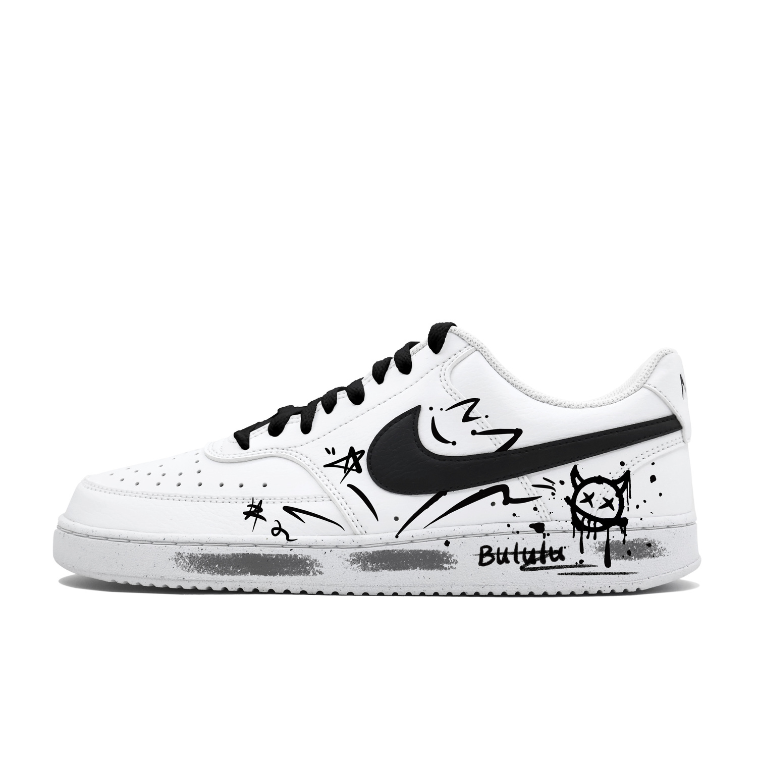 

Court Vision 1 Wild Dreams Collection, Blu Ru Leather, износостойкий, легкий, дышащий и нескользящий Nike, черный белый