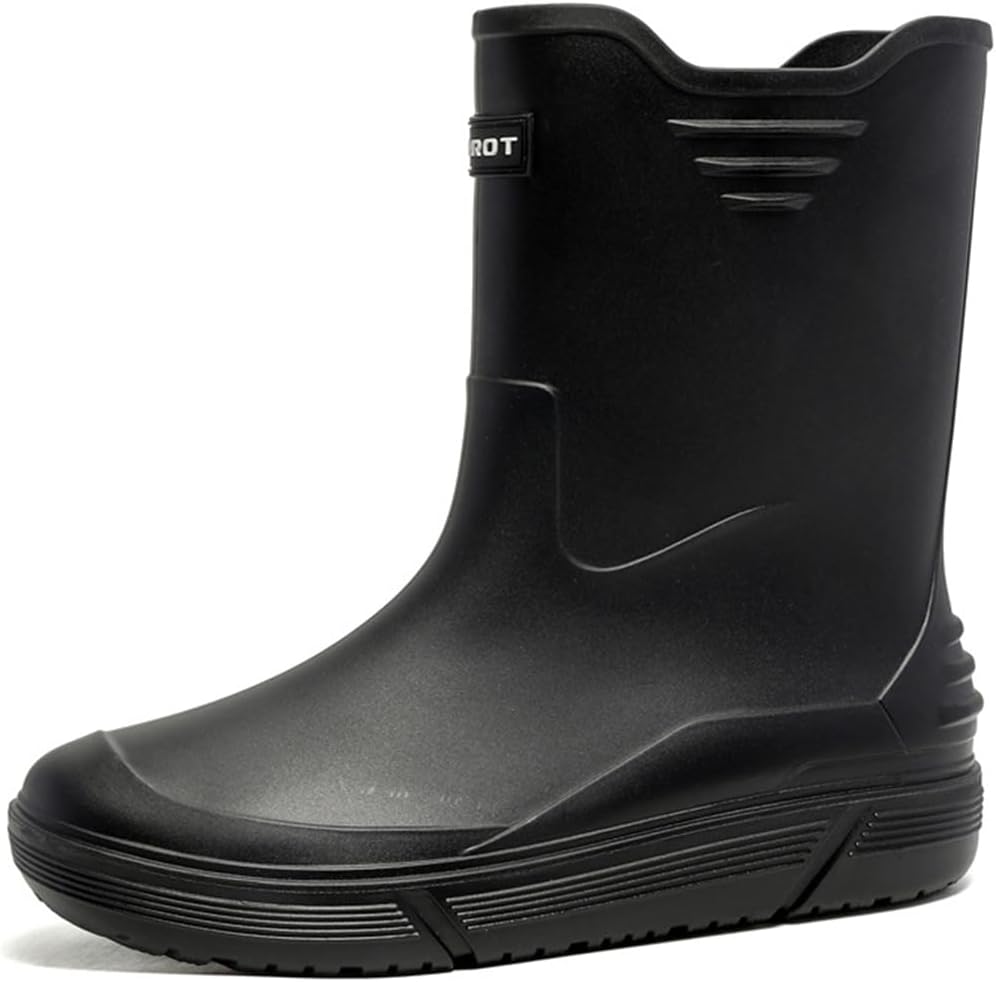 

Мужские сапоги до середины икры AUXDIQ Водонепроницаемые дождевые сапоги для улицы и сада, черный