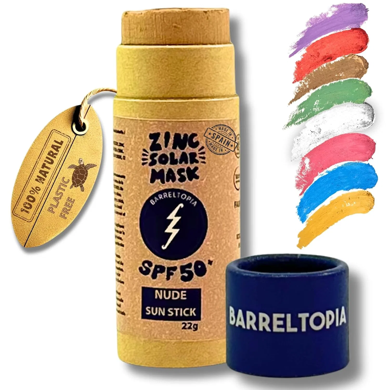 Солнцезащитный стик для лица Barreltopia Surf Stick SPF 50+, цинковые карандаши Barreltopia, Brown