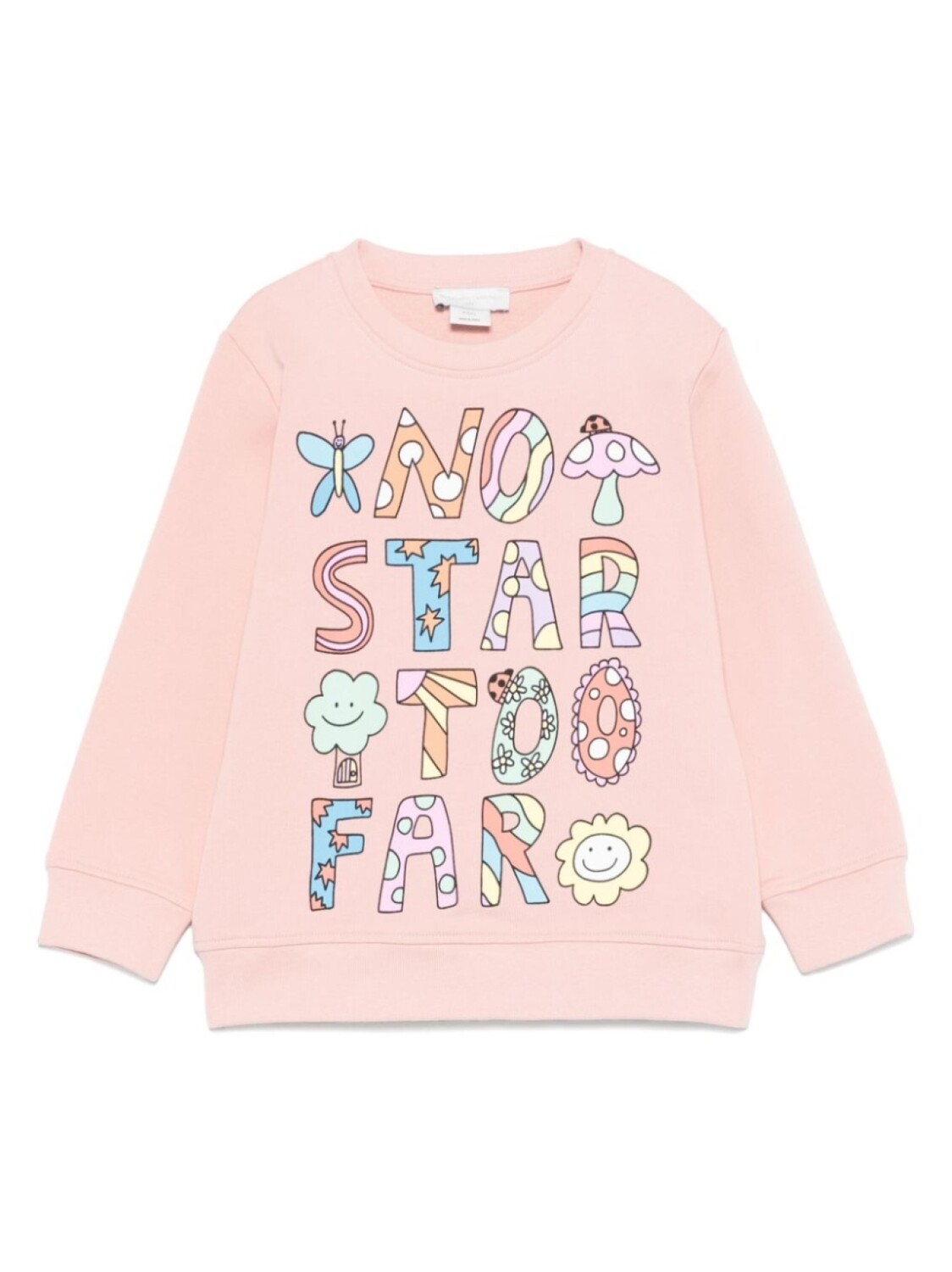 Толстовка с принтом-лозунгом Stella McCartney Kids, розовый